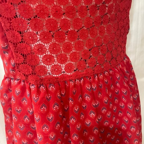 New York Company Red long Summer Dress size Medium - Picture 11 of 16
